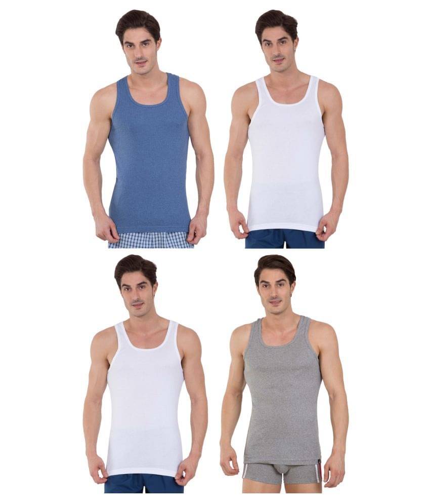 Jockey Multi Sleeveless Vests Pack of 4     			Jockey Multi Sleeveless Vests Pack of 4