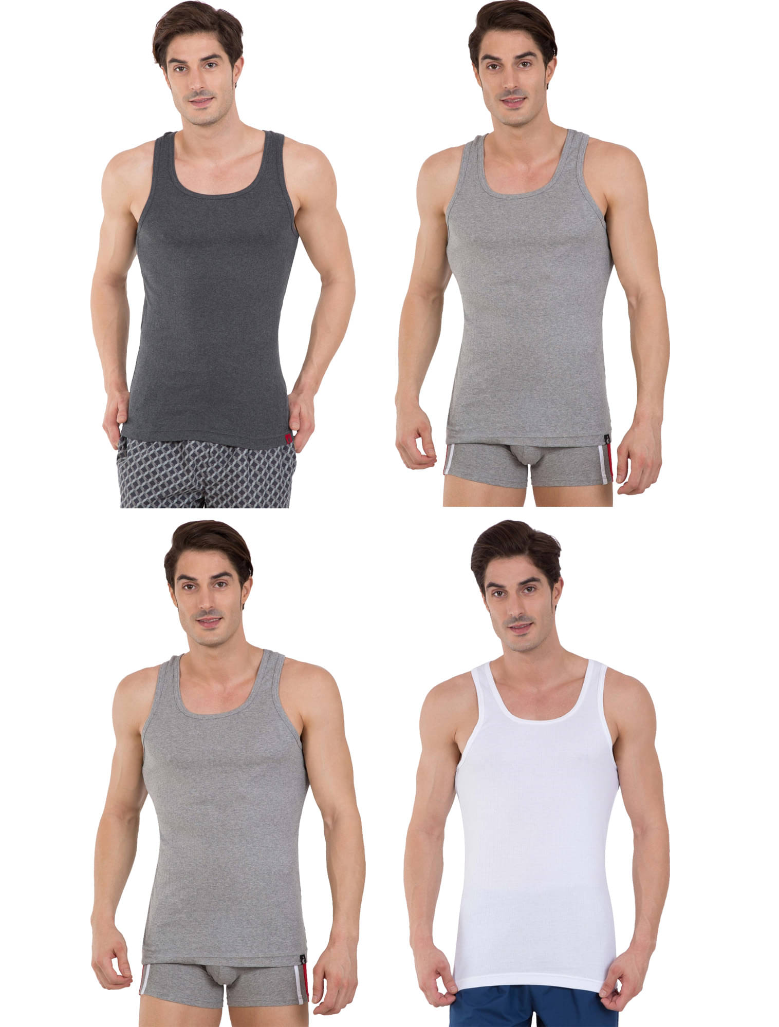 Jockey Multi Sleeveless Vests Pack of 4 Jockey Multi Sleeveless Vests Pack of 4