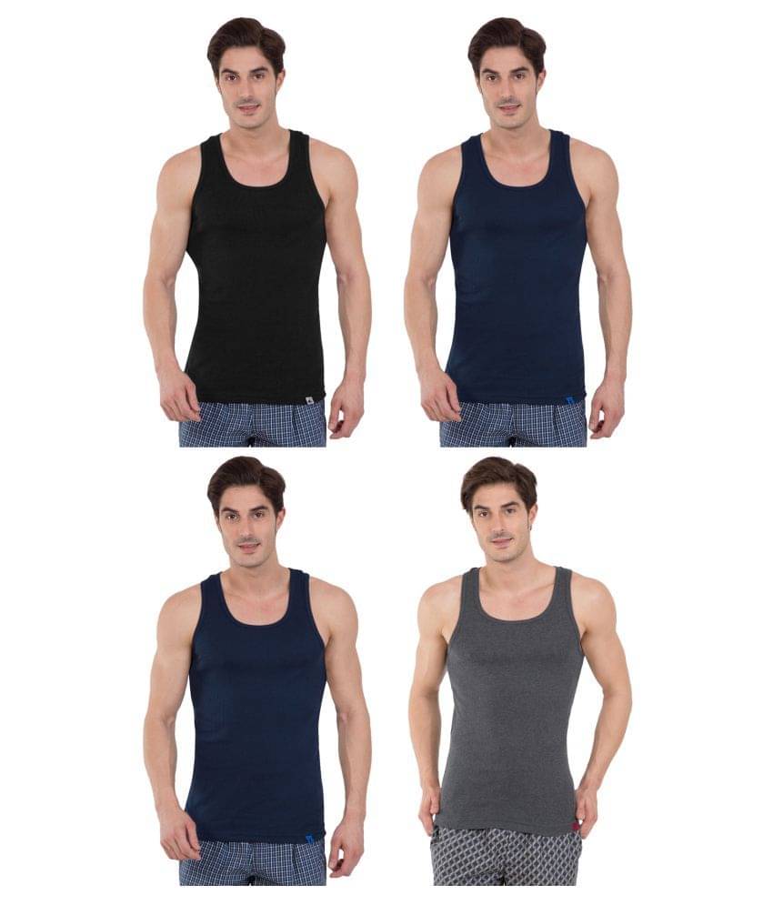     			Jockey Multi Sleeveless Vests Pack of 4