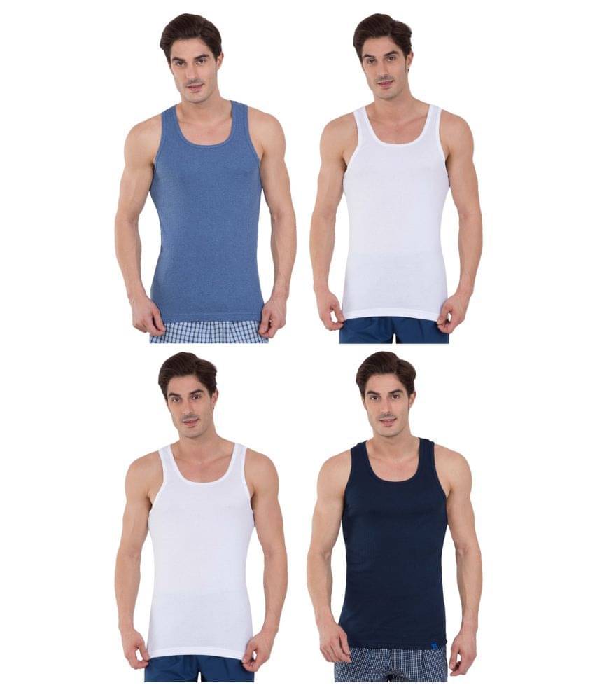     			Jockey Multi Sleeveless Vests Pack of 4