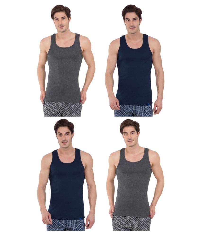 Jockey Multi Sleeveless Vests Pack of 4 Jockey Multi Sleeveless Vests Pack of 4