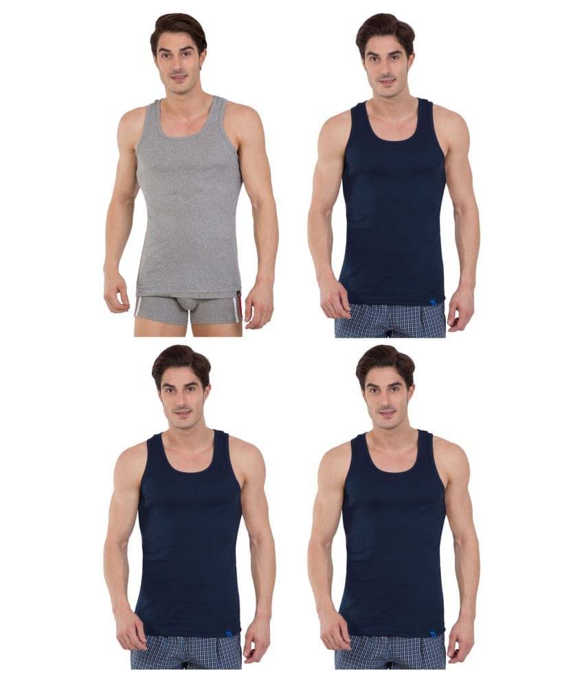 Jockey Multi Sleeveless Vests Pack of 4     			Jockey Multi Sleeveless Vests Pack of 4