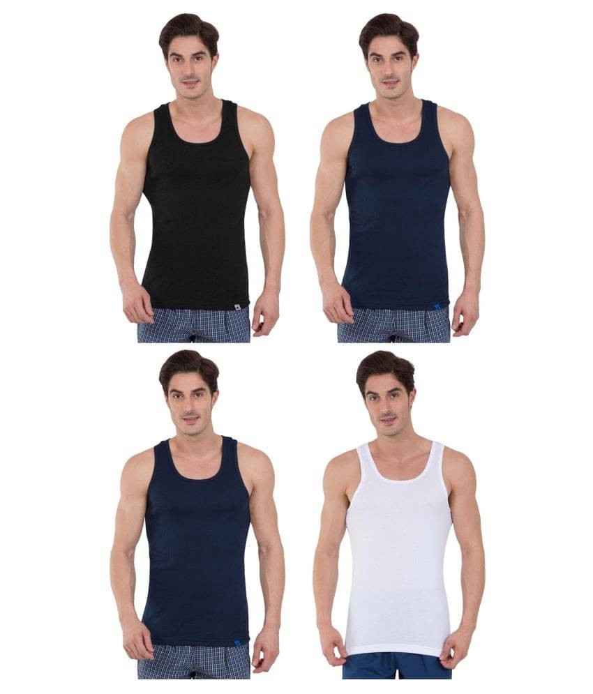 Jockey Multi Sleeveless Vests Pack of 4     			Jockey Multi Sleeveless Vests Pack of 4