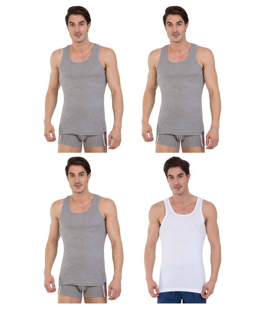     			Jockey Multi Sleeveless Vests Pack of 4