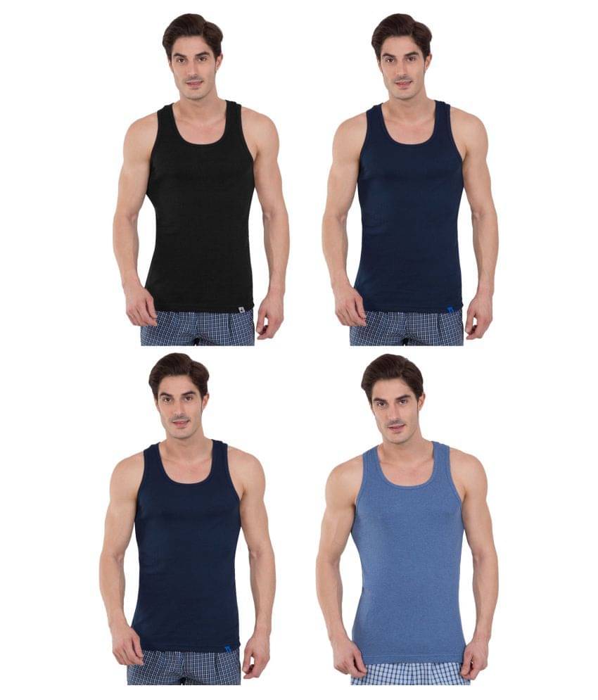 Jockey Multi Sleeveless Vests Pack of 4     			Jockey Multi Sleeveless Vests Pack of 4