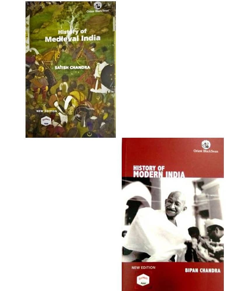 Set of 2 (History of Medieval India by Satish Chandra) (History Of Modern India By Bipan Chandra) - Stationery | Buy online on ZillyBuy