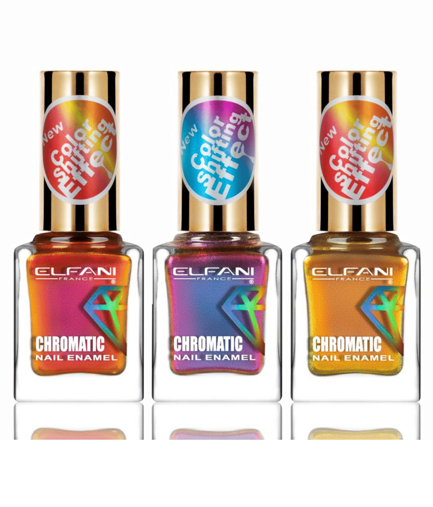 Elfani Nail Polish Multi Multichrome Pack of 3 27 mL Elfani Nail Polish Multi Multichrome Pack of 3 27 mL