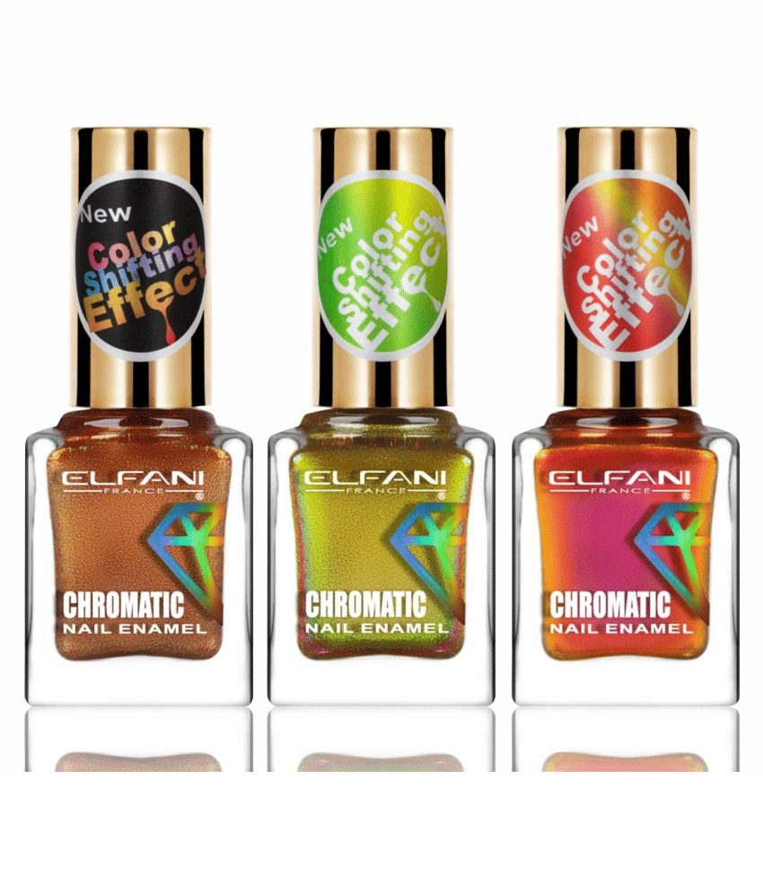 Elfani Nail Polish Multi Multichrome Pack of 3 27 mL Elfani Nail Polish Multi Multichrome Pack of 3 27 mL