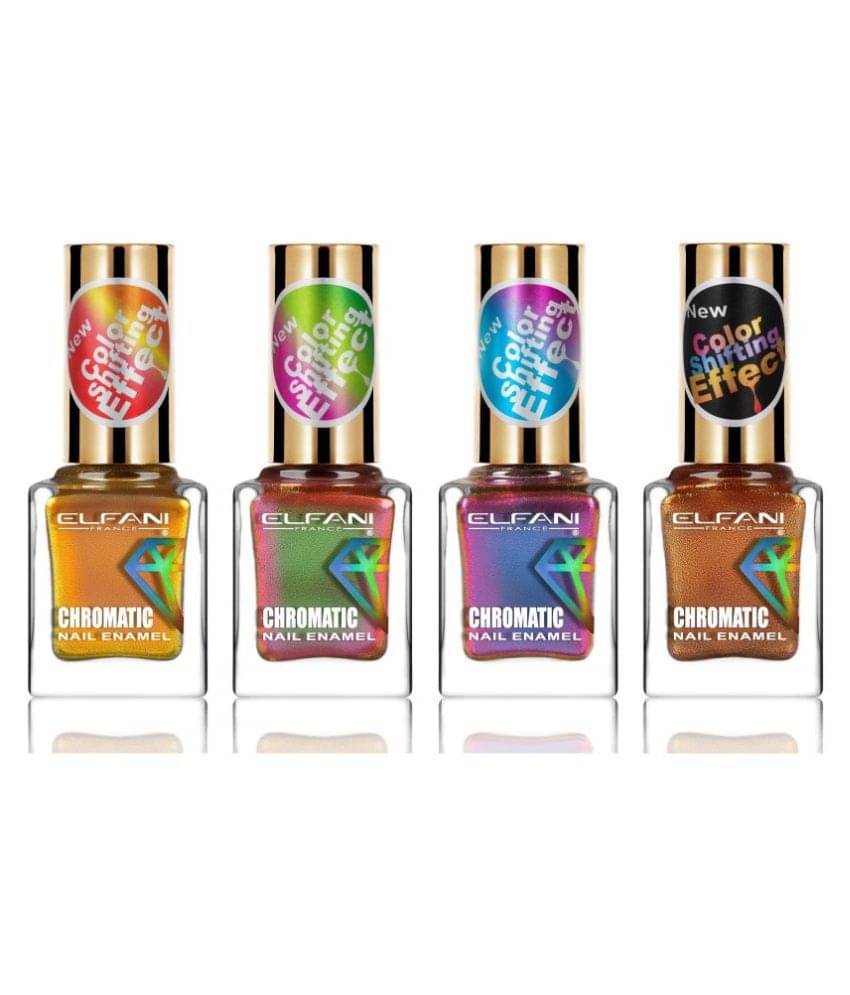     			Elfani Nail Polish Multi Multichrome Pack of 4 36 mL