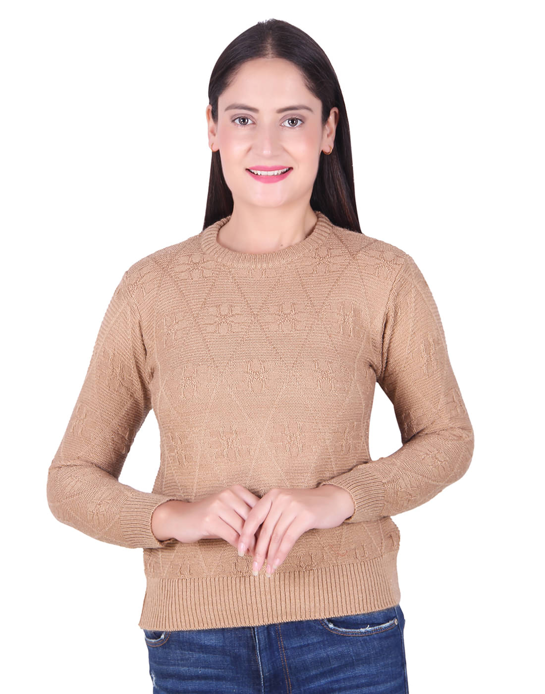 Ogarti Acrylic Beige Pullovers Ogarti Acrylic Beige Pullovers