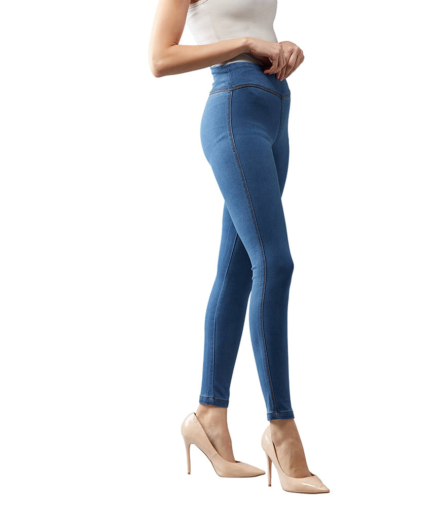     			Dolce Crudo Denim Jeggings - Blue