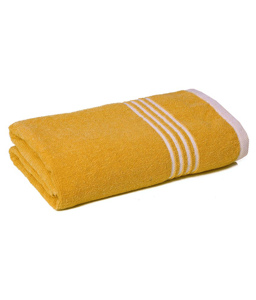 Dream Decor Single Terry Bath Towel Yellow - Towels | Buy online on ZillyBuy