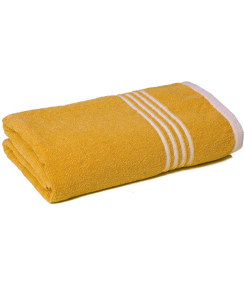 Dream Decor Single Terry Bath Towel Yellow - Towels | Buy online on ZillyBuy
