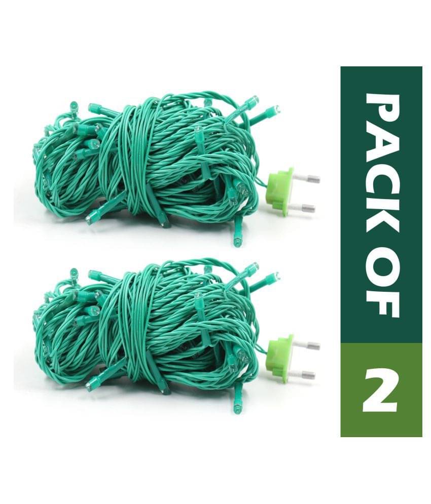     			Mprow 11Mtr Still Led Ladi Diwali String Lights Green