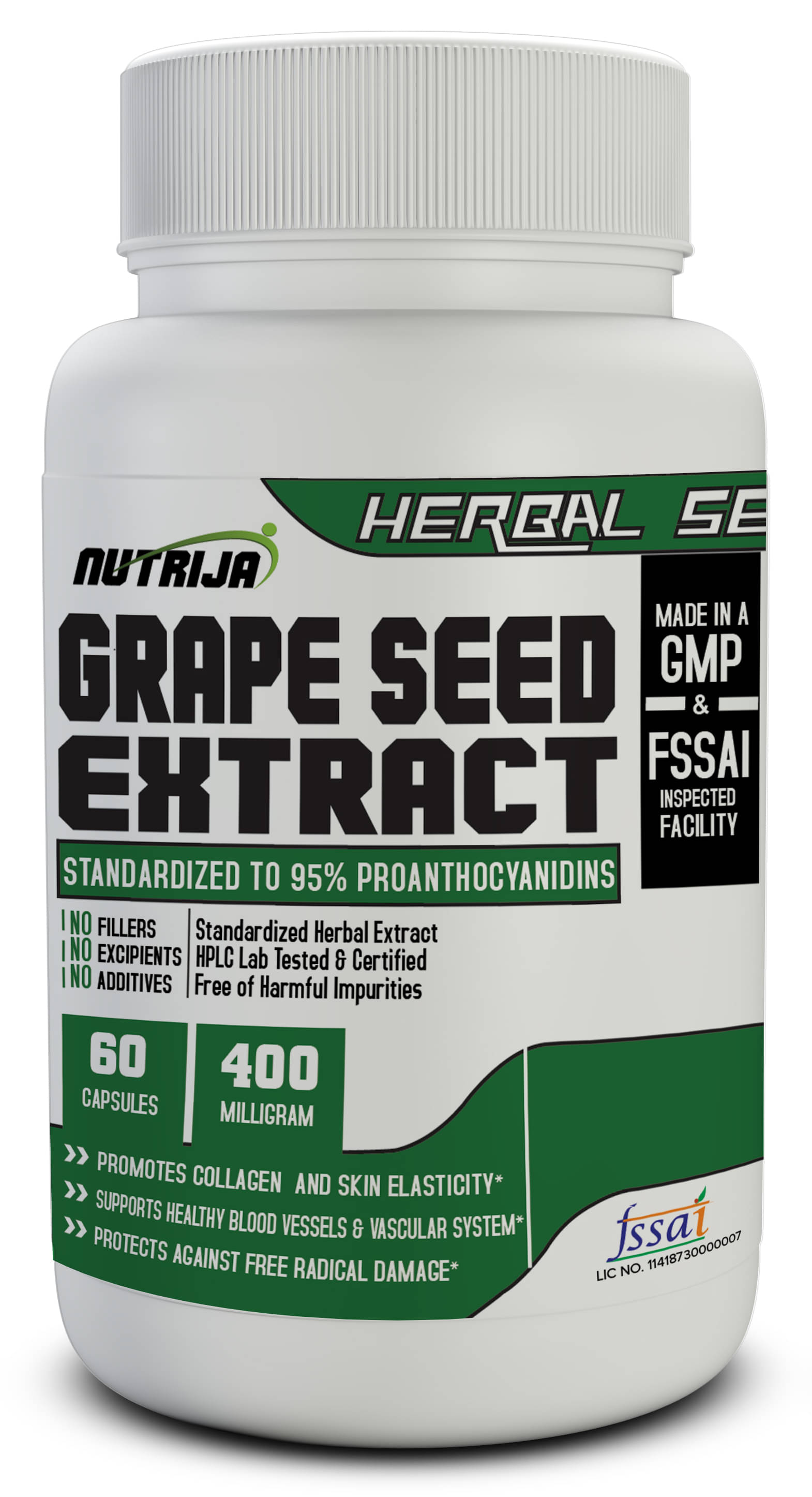 NUTRIJA GRAPE SEED EXTRACT 60 no.s Capsule NUTRIJA GRAPE SEED EXTRACT 60 no.s Capsule