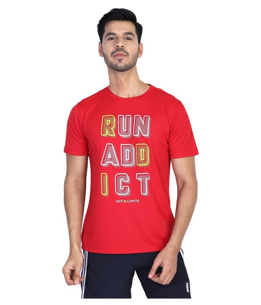     			OFF LIMITS Red Polyester T-Shirt