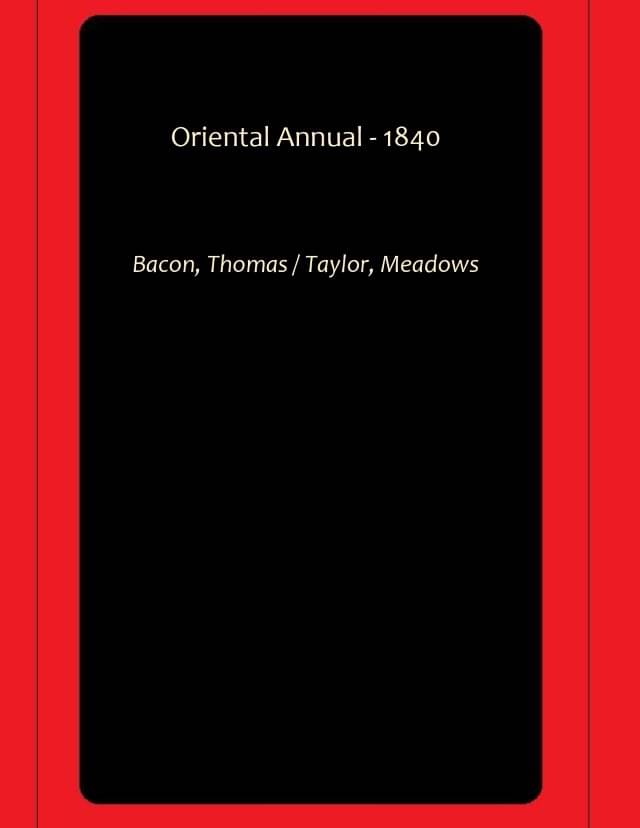     			Oriental Annual - 1840