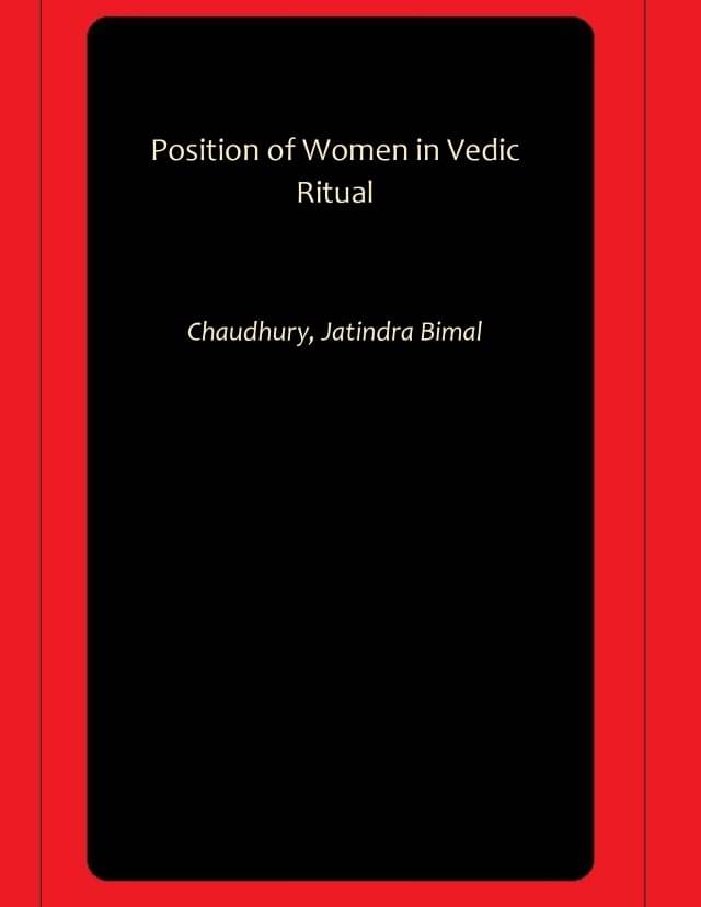     			Position of Women in Vedic Ritual