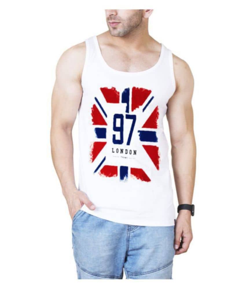 Veirdo Pack of 1 Cotton Sleeveless Vest For Men ( White ) - Nightwear & Loungewear | Buy online on ZillyBuy