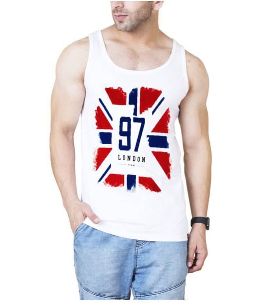 Veirdo Pack of 1 Cotton Sleeveless Vest For Men ( White ) - Nightwear & Loungewear | Buy online on ZillyBuy