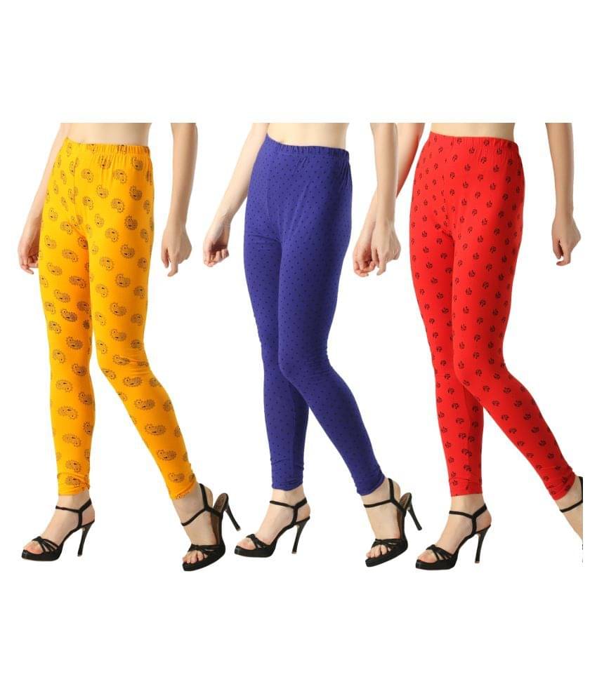     			FnMe Cotton Lycra Pack of 3 Leggings