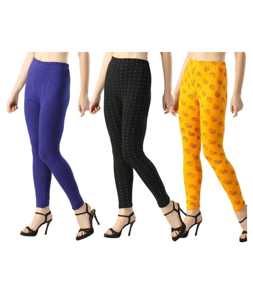     			FnMe Cotton Lycra Pack of 3 Leggings