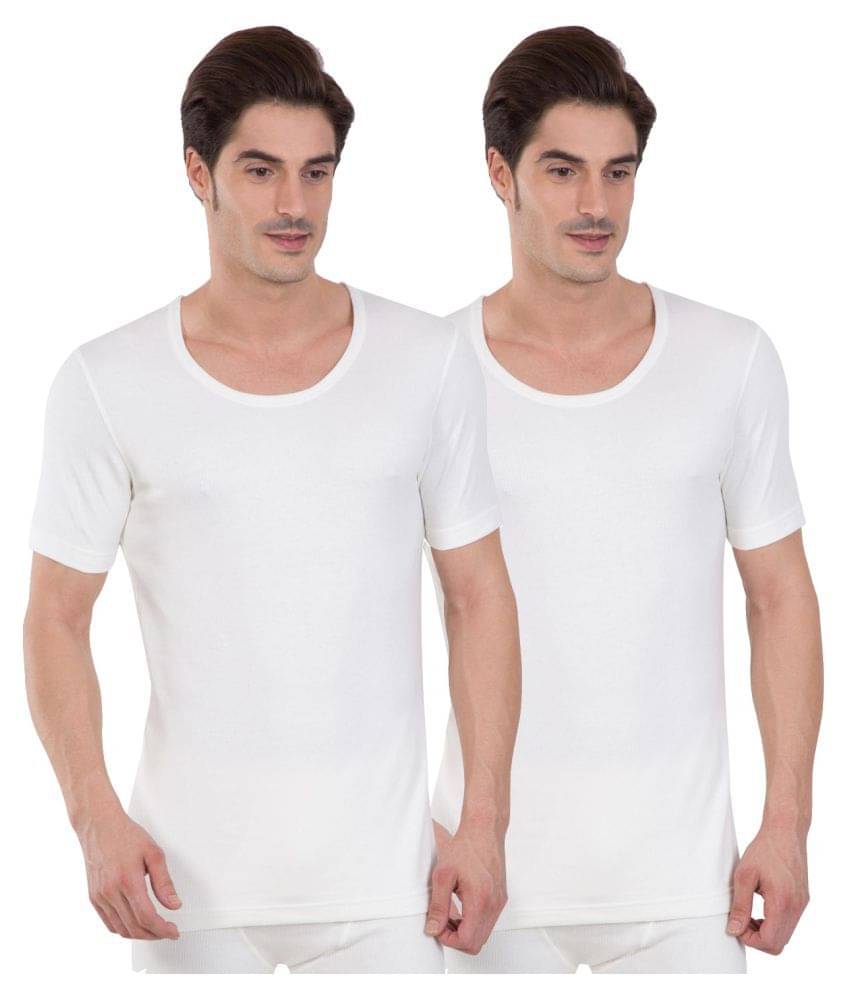     			Jockey White Thermal Upper Pack of 2