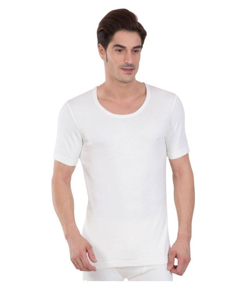     			Jockey - White Cotton Men's Thermal Tops ( Pack of 1 )