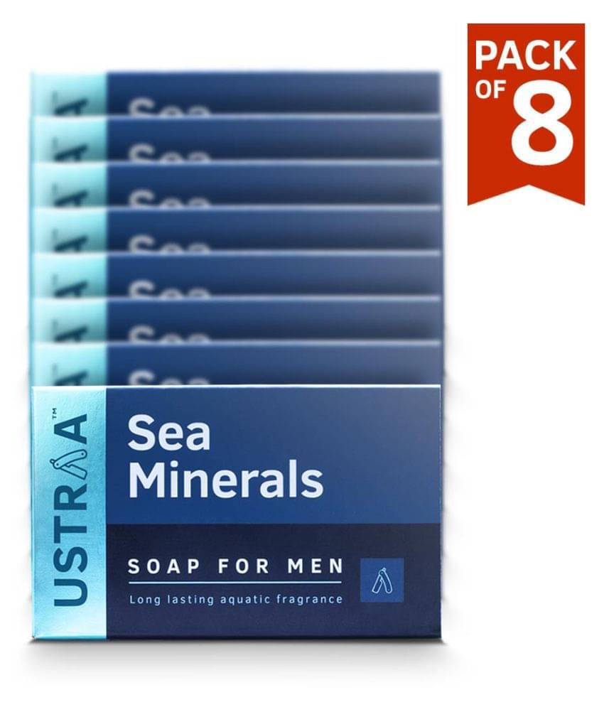     			Ustraa Deo Soap For Men with Sea Minerals, 100gm (Pack of 8)