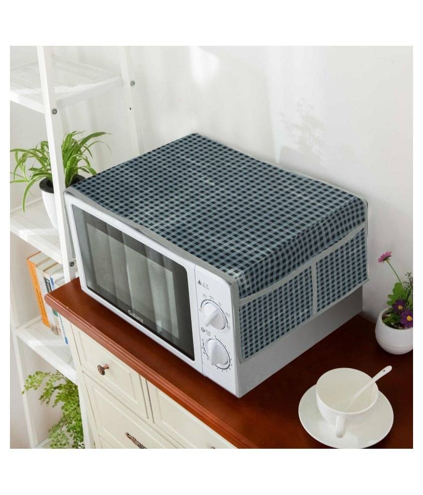 E-Retailer Single PVC Black Microwave Oven Cover - E-Retailer Single PVC Black Microwave Oven Cover -