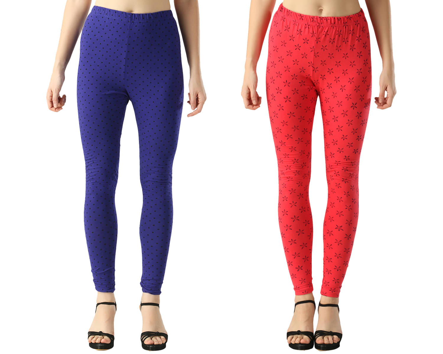     			FnMe - Navy Blue Cotton Women's Leggings ( Pack of 2 )