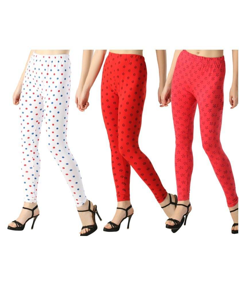     			FnMe Cotton Lycra Pack of 3 Leggings