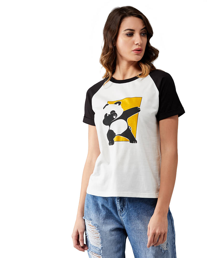 Dolce Crudo Women Cotton Regular Fit Round Neck T-Shirt ( White ) Dolce Crudo Women Cotton Regular Fit Round Neck T-Shirt ( White )