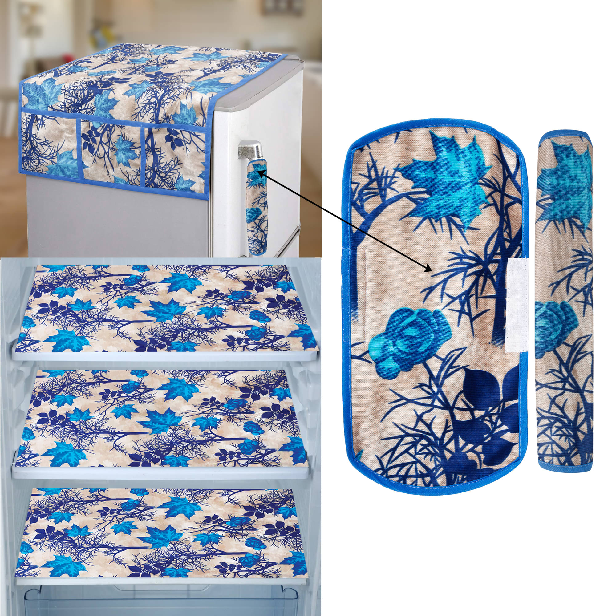 E-Retailer - Blue PVC Fridge Top Cover (Pack of 6) E-Retailer - Blue PVC Fridge Top Cover (Pack of 6)