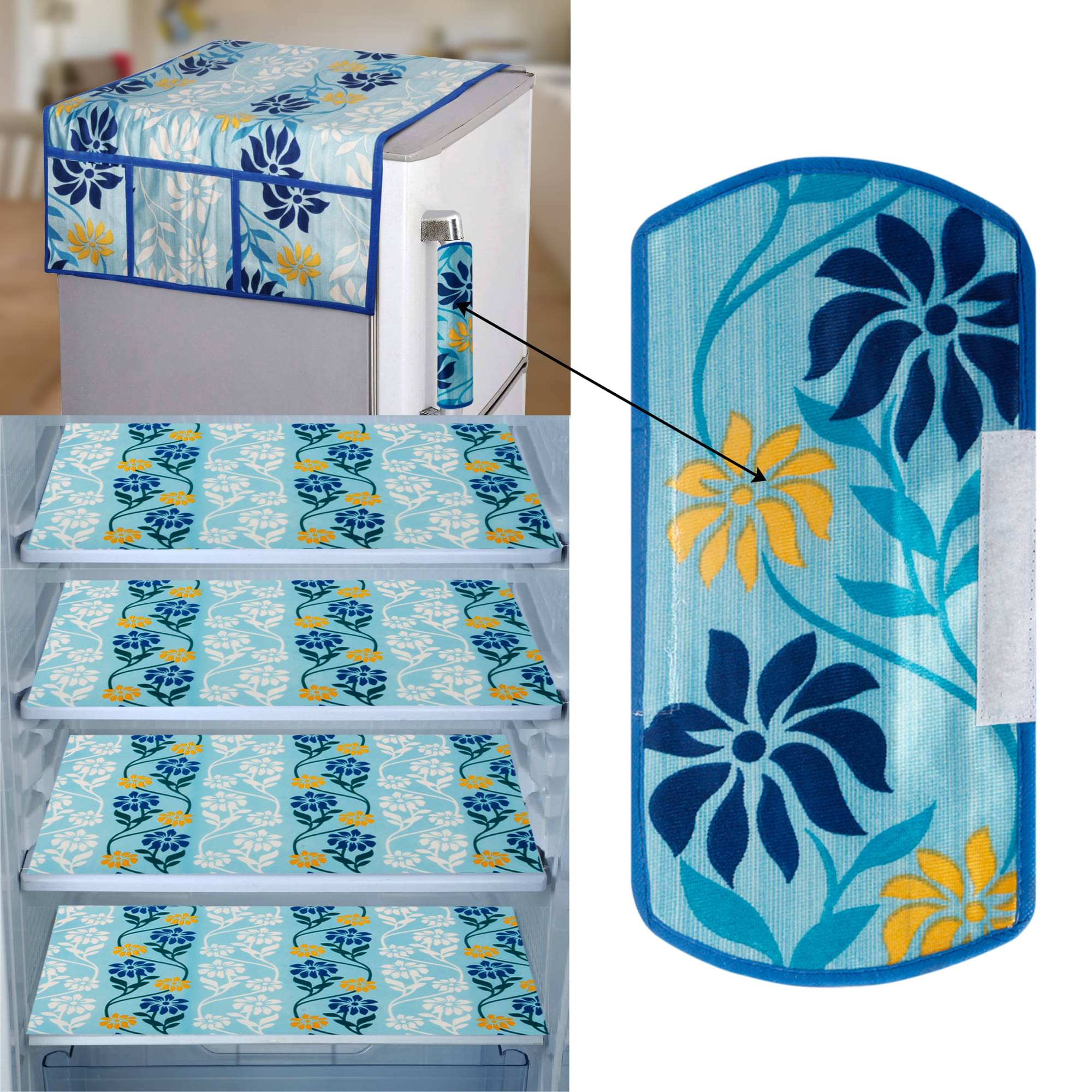 E-Retailer - Multicolor PVC Fridge Top Cover (Pack of 6) E-Retailer - Multicolor PVC Fridge Top Cover (Pack of 6)