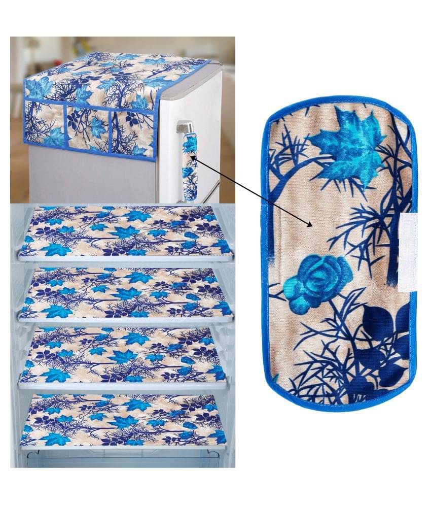     			E-Retailer Set of 6 PVC Blue Fridge Top Cover