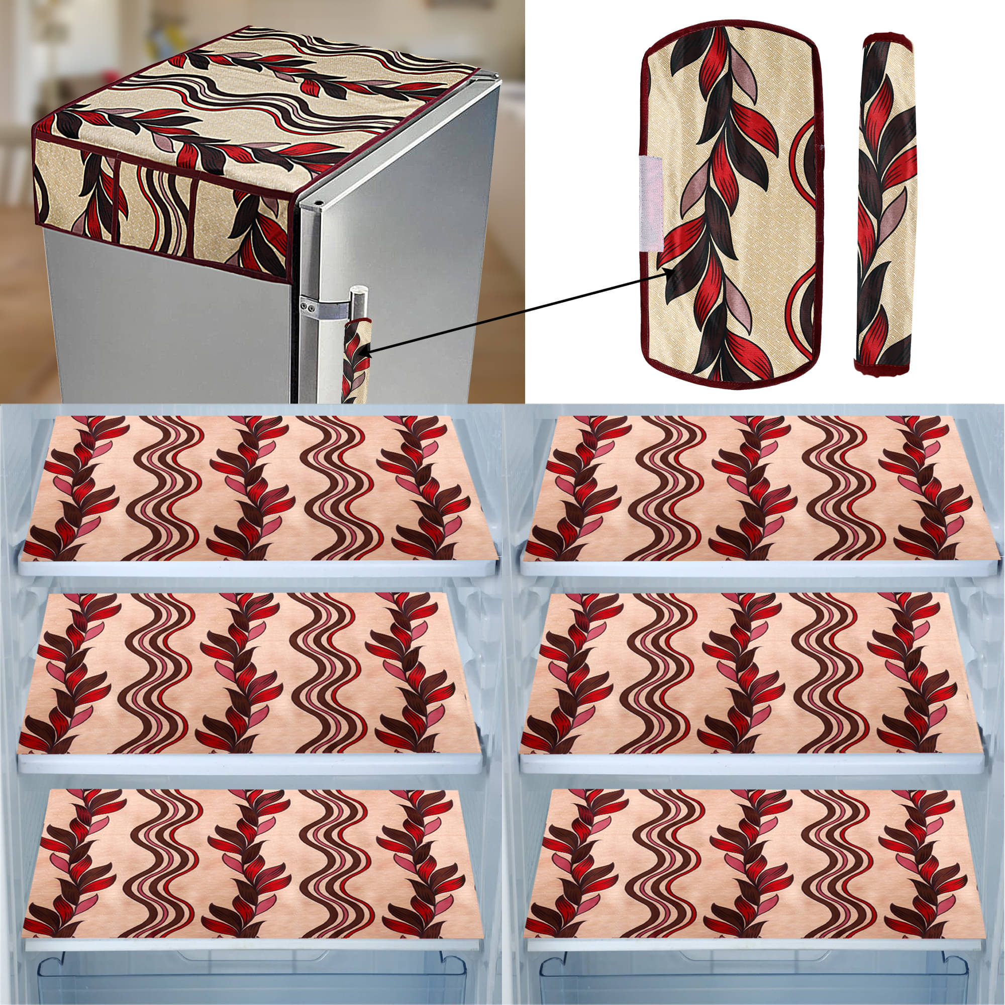 E-Retailer - Multicolor PVC Fridge Top Cover (Pack of 9) E-Retailer - Multicolor PVC Fridge Top Cover (Pack of 9)