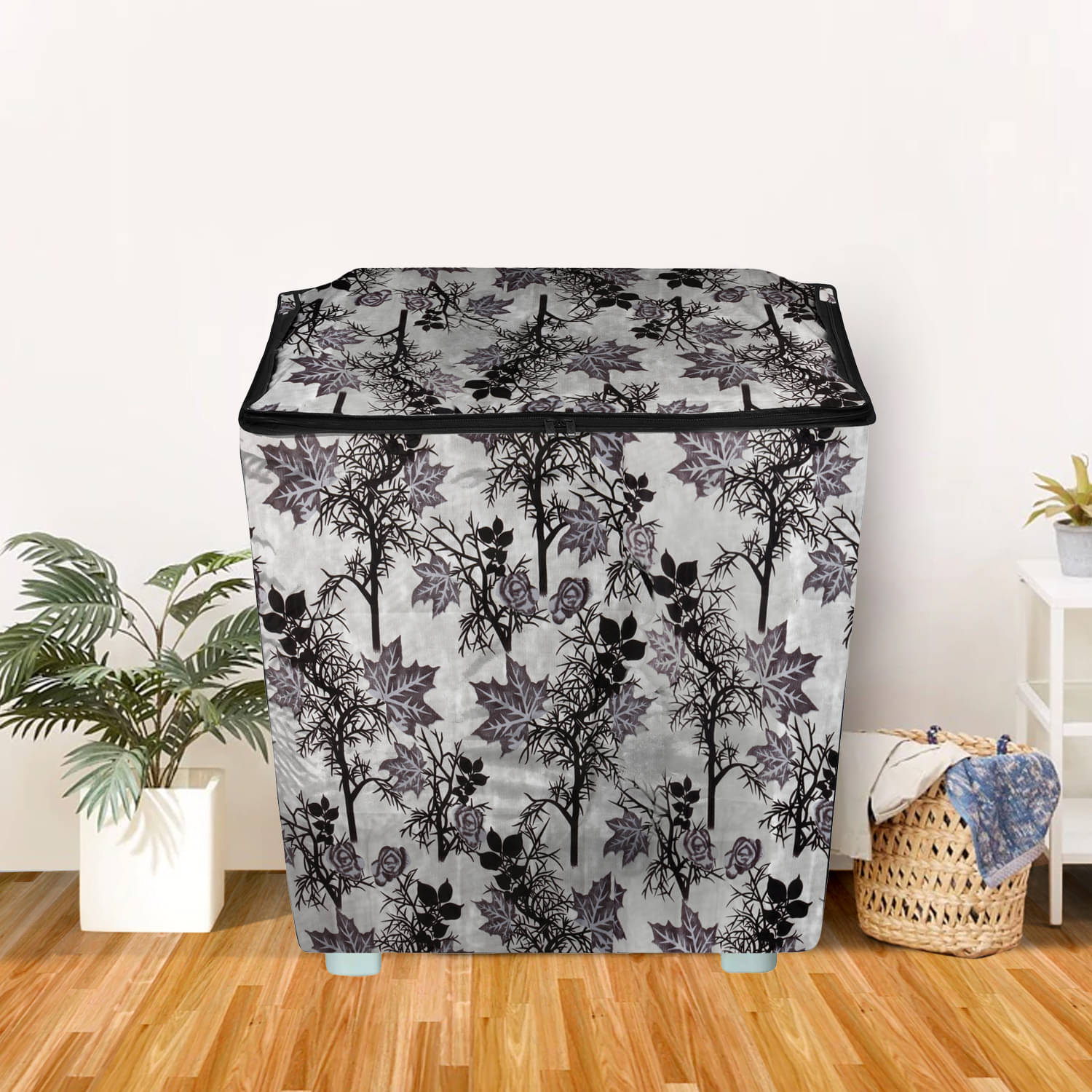 E-Retailer Single Polyester Black Washing Machine Cover for Universal 7 kg Semi-Automatic E-Retailer Single Polyester Black Washing Machine Cover for Universal 7 kg Semi-Automatic