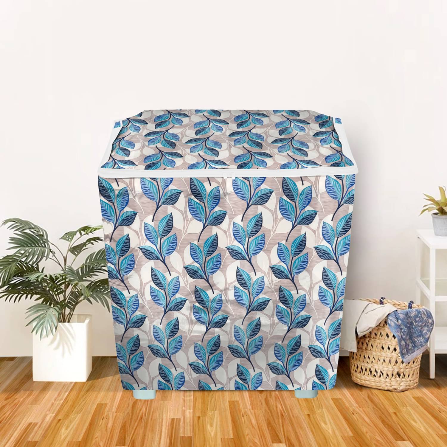 E-Retailer Single Polyester Blue Washing Machine Cover for Universal 7 kg Semi-Automatic E-Retailer Single Polyester Blue Washing Machine Cover for Universal 7 kg Semi-Automatic
