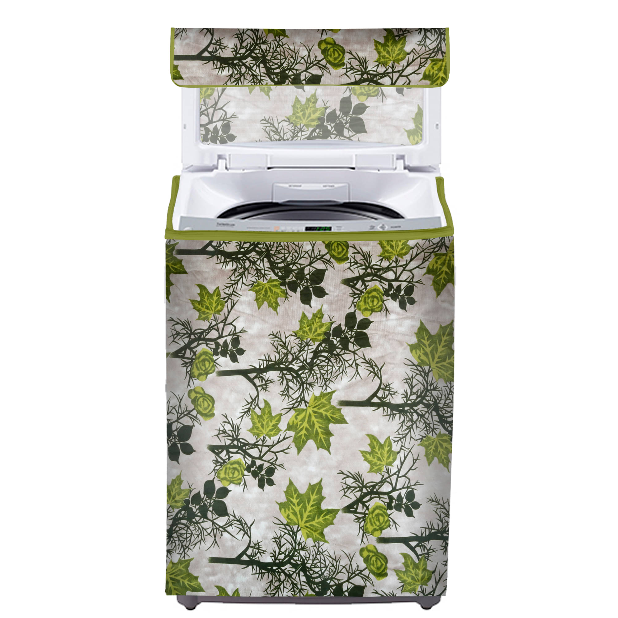     			E-Retailer Single Polyester Green Washing Machine Cover for Universal 7 kg Top Load
