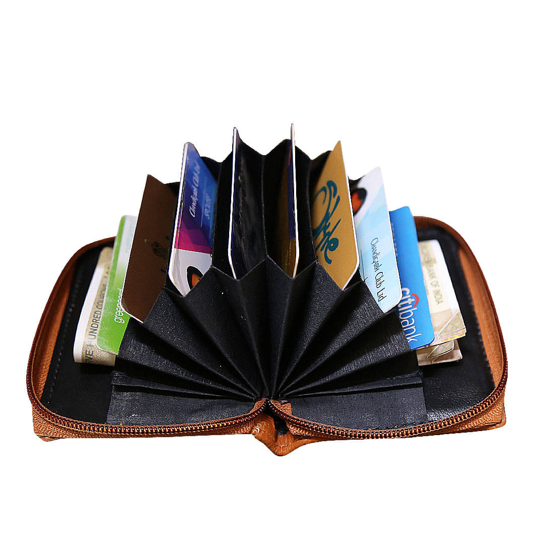     			STYLE SHOES Leather Khaki Pouch