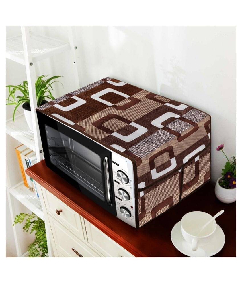 E-Retailer Single Polyester Brown Microwave Oven Cover - E-Retailer Single Polyester Brown Microwave Oven Cover -
