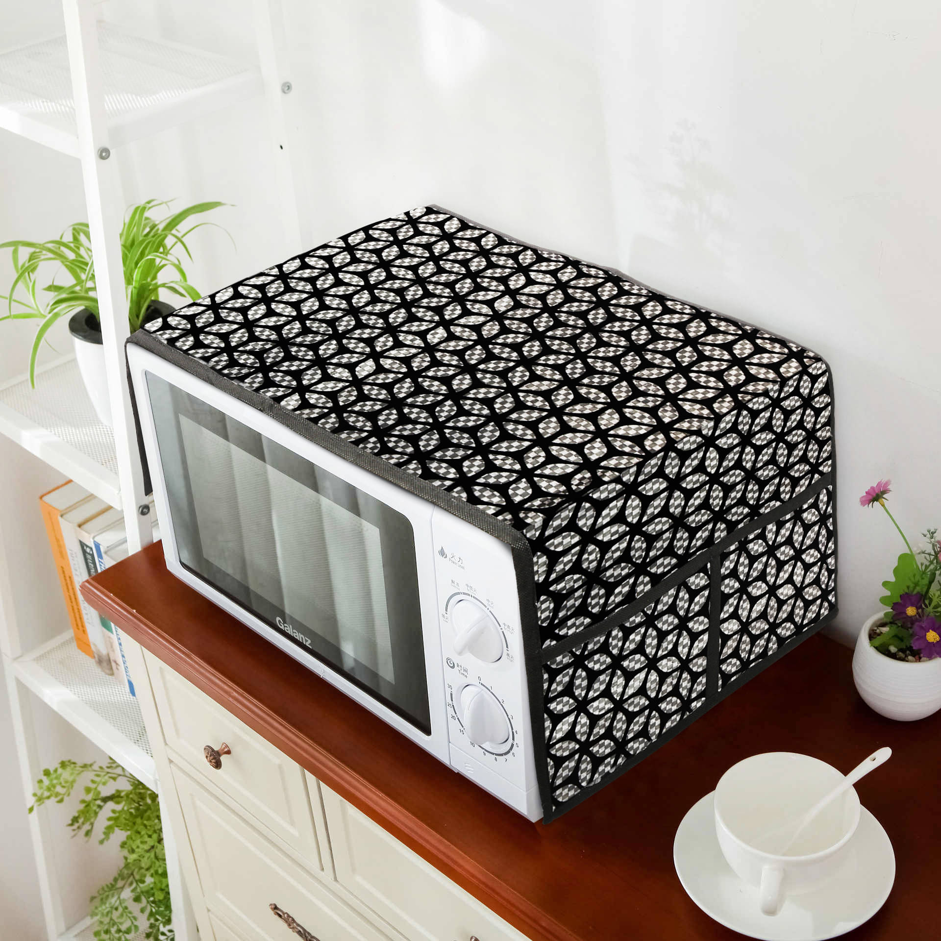 E-Retailer Single Polyester Gray Microwave Oven Cover - E-Retailer Single Polyester Gray Microwave Oven Cover -