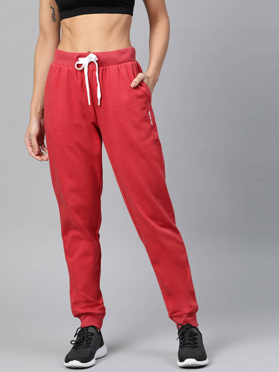     			Alcis Maroon Cotton Blend Trackpants Single