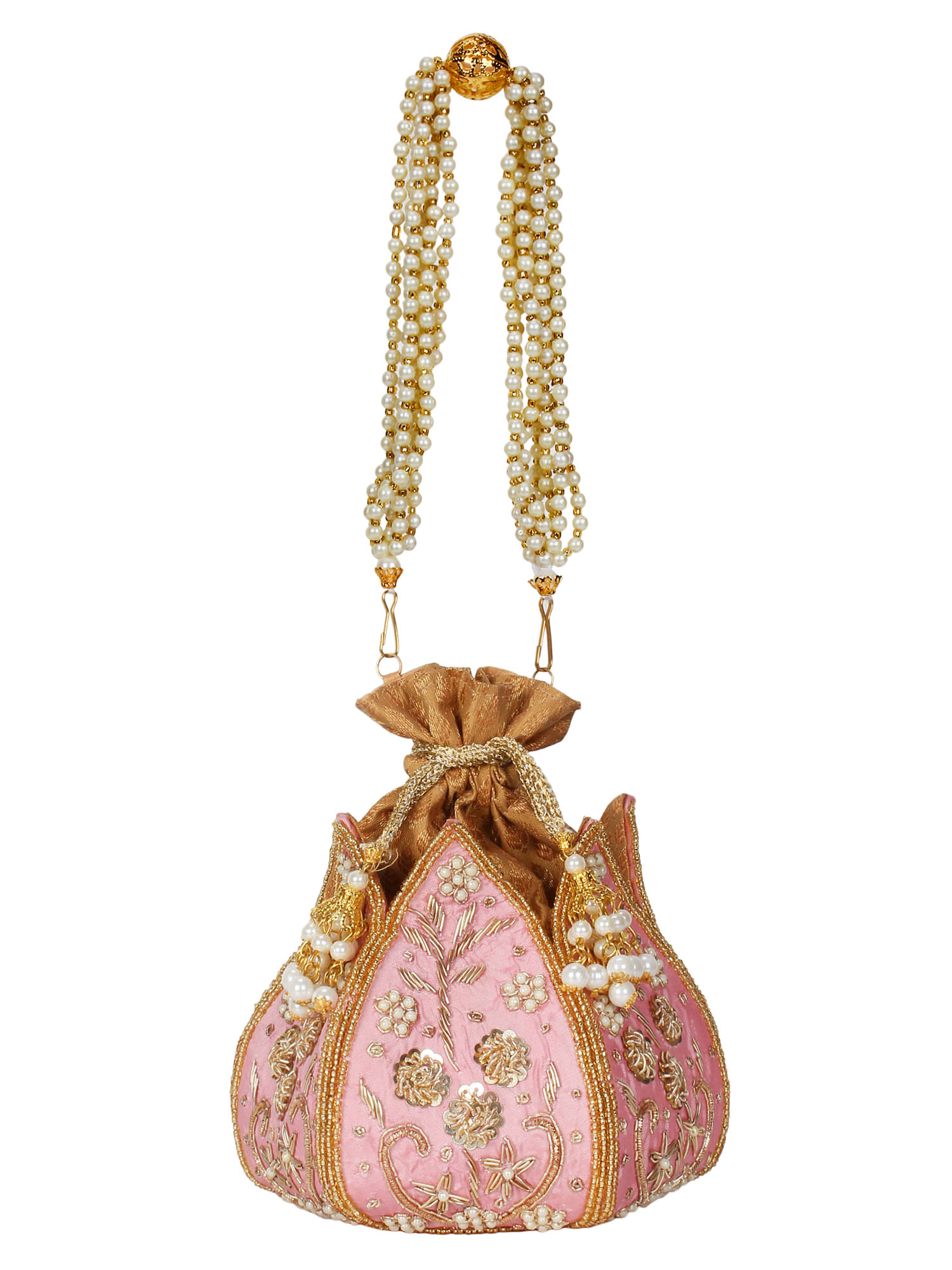     			Anekaant Pink Fabric Potli