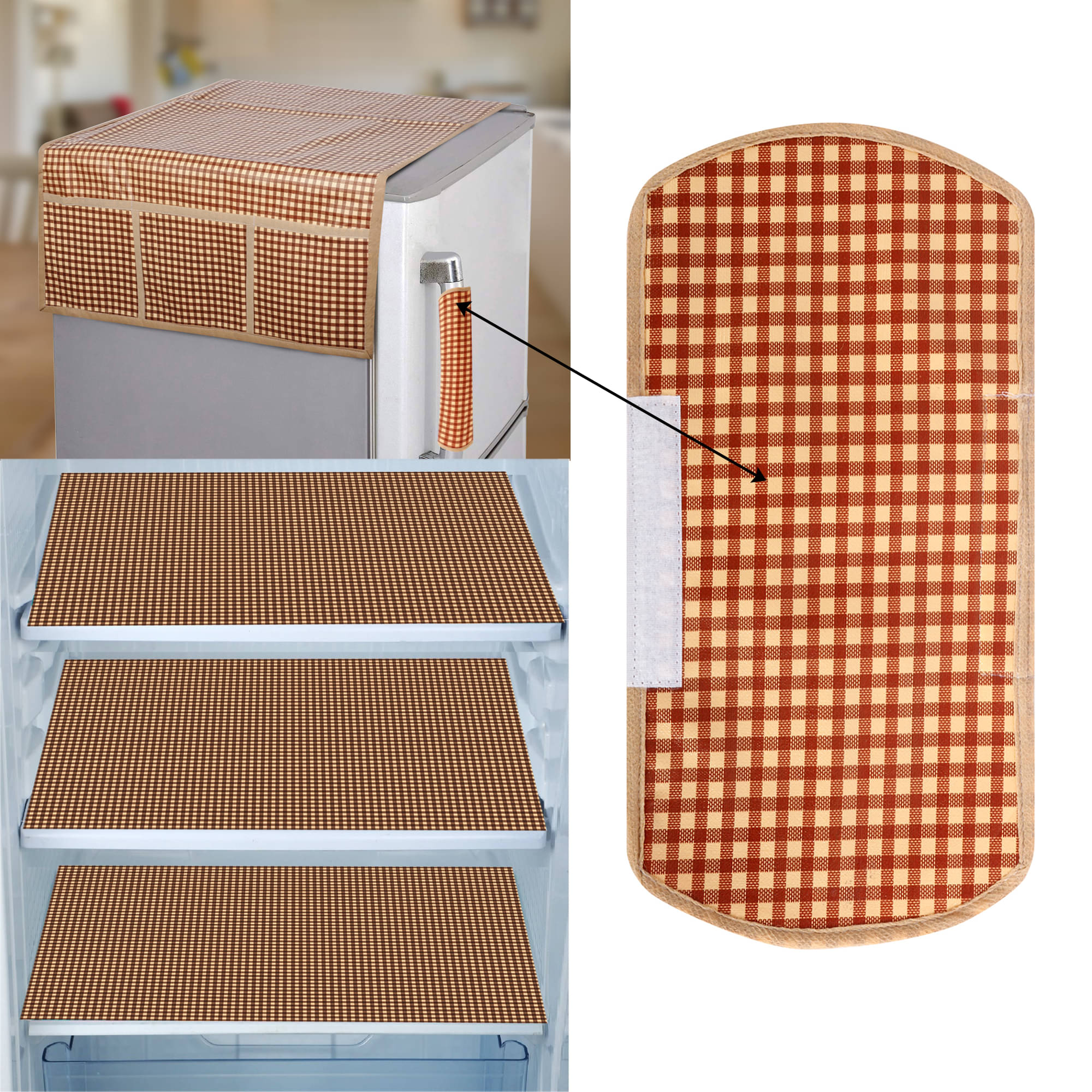 E-Retailer - Multicolor PVC Fridge Top Cover (Pack of 5) E-Retailer - Multicolor PVC Fridge Top Cover (Pack of 5)