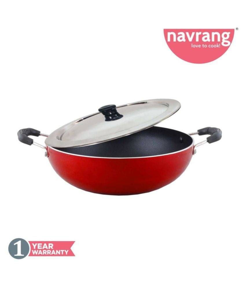 Navrang NON STICK KADAI Non-Stick Deep Kadhai 2200 mL Navrang NON STICK KADAI Non-Stick Deep Kadhai 2200 mL
