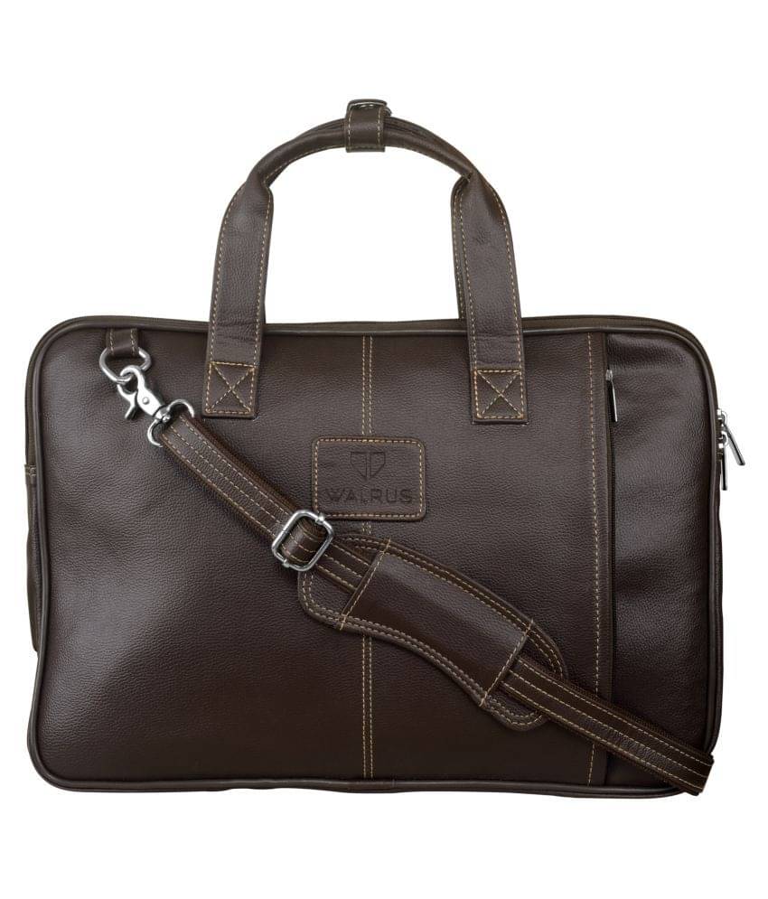     			Walrus Brown Synthetic Office Bag