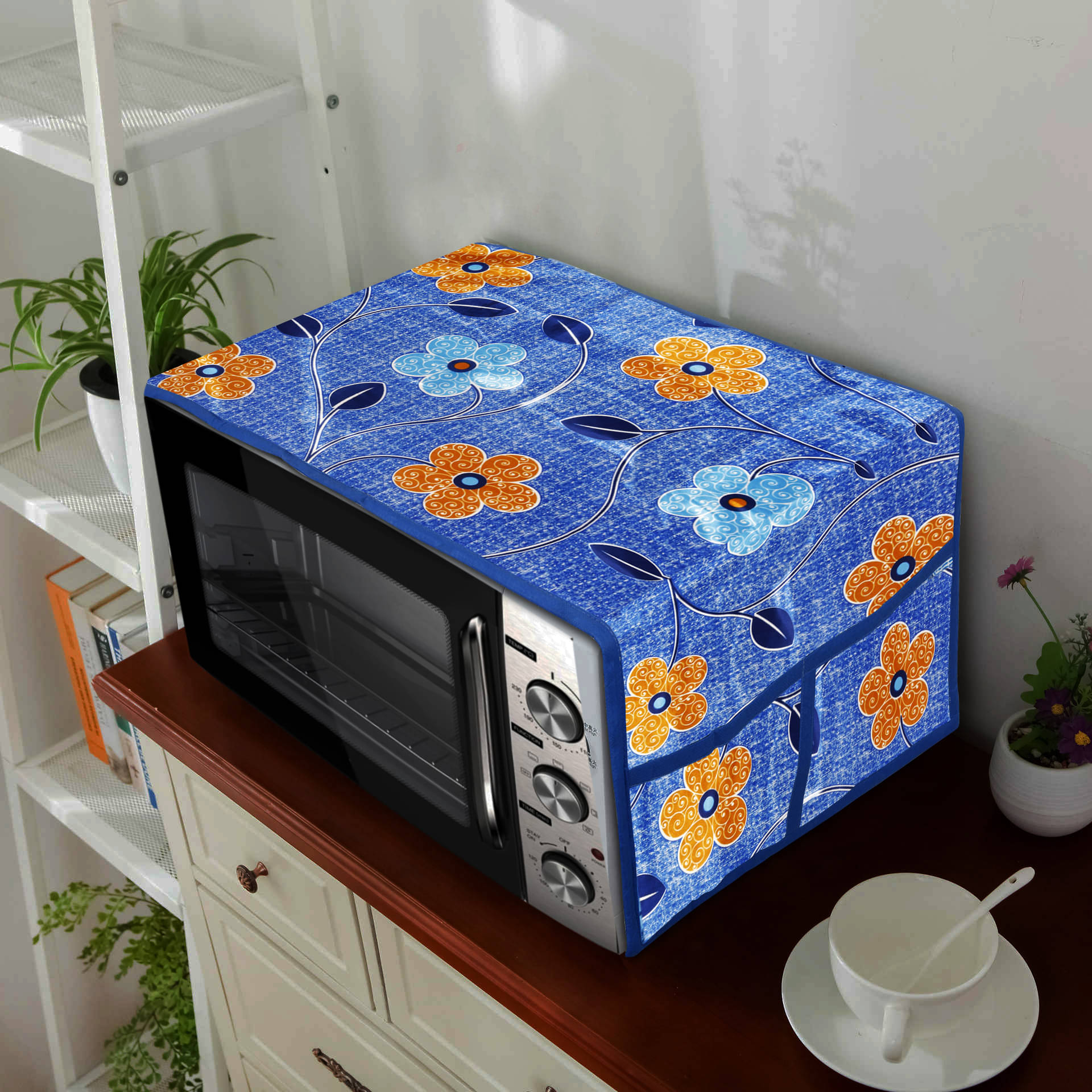 E-Retailer Single Polyester Blue Microwave Oven Cover - 26-28L E-Retailer Single Polyester Blue Microwave Oven Cover - 26-28L
