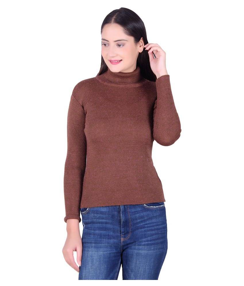Ogarti Acrylic Brown Pullovers Ogarti Acrylic Brown Pullovers